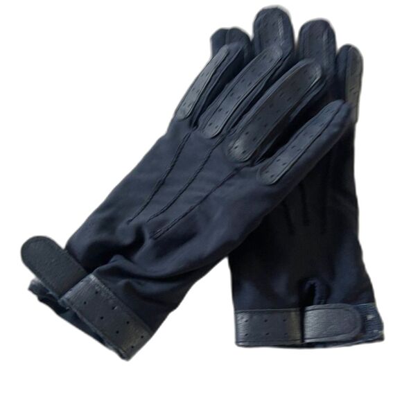 Aris Isotoner Style Gloves Black Size L Vintage Driving Gloves Touch Screen - Picture 4 of 5